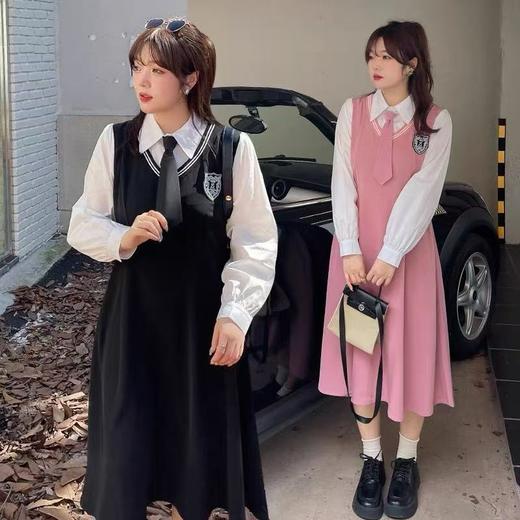 双十二福利 【诗铭洛可】XCA0028连衣裙假两件甜美学院风裙子 商品图1