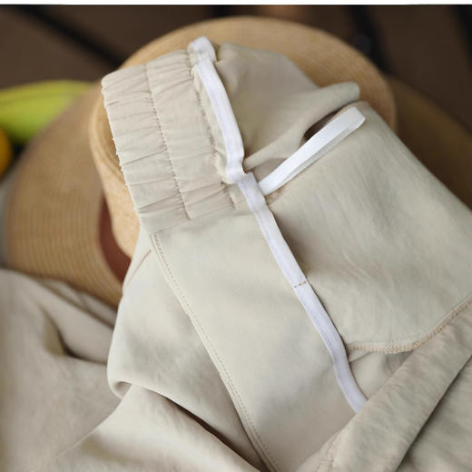 【三伏天不热！很薄！又软又垂】2025超凉爽休闲直筒裤高腰遮胯显瘦宽松阔腿西裤女夏裤！ 商品图3