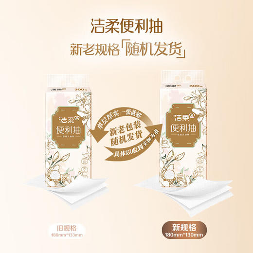 洁柔 悬挂式便利抽纸3层300抽*5提(新老款式随机) BGRXC05T 商品图4