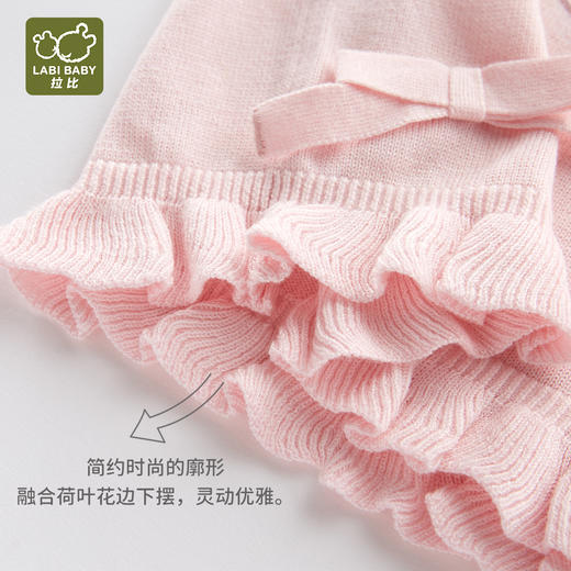 拉比-童衣类（春）I5雅致棉线花边马夹玫瑰红（PH) 商品图3
