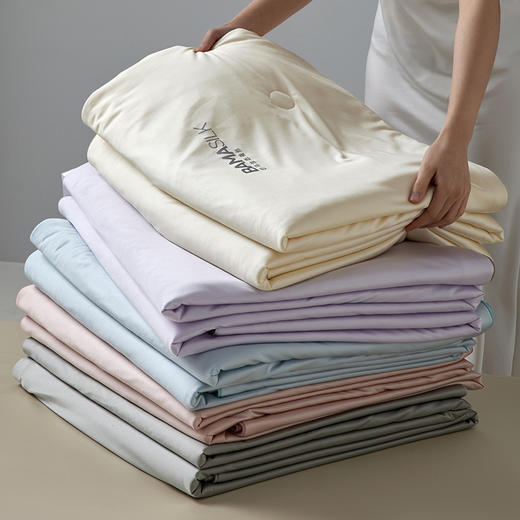 自然醒A类莹丝流光蚕丝夏被轻奢高端巴拿马蚕丝春夏季母婴级裸睡亲肤空调被薄被子可机洗纯色LFS 商品图9