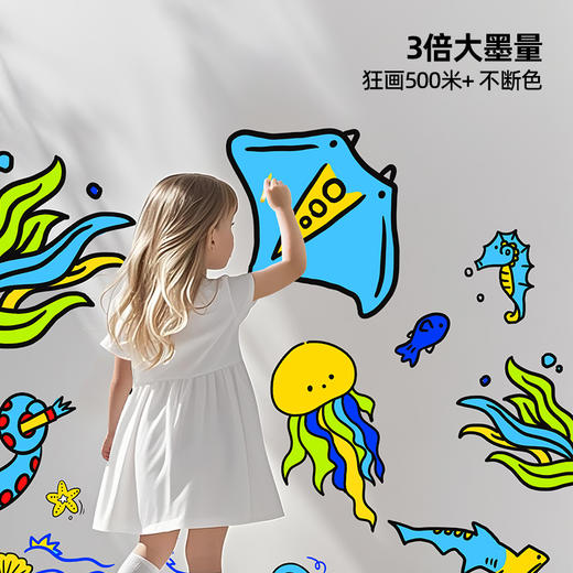 猫太子3倍大墨量直液式丙烯马克笔软头小学生专用水彩笔彩色笔画画笔美术专用马克笔儿童可水洗无毒画笔套装 商品图1