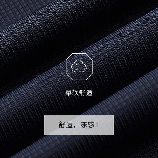 九牧王 冻感T恤 夏藏青翻领修身版短袖POLO衫 JT2E2A717 商品图4
