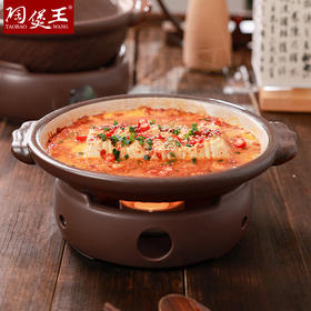【紫气东来干锅煲】陶煲王天目釉干锅干煲陶瓷酒精炉底座砂锅酒店家用耐热沙锅煎锅