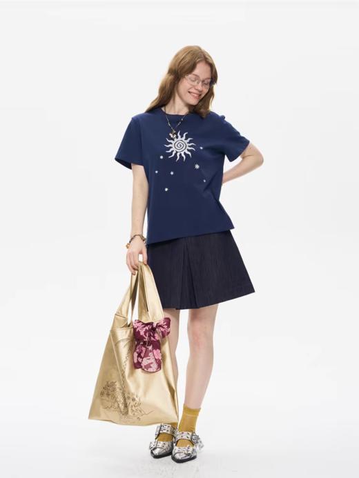 local tag/It25ssk56/美人鱼刺绣香槟金包 商品图1