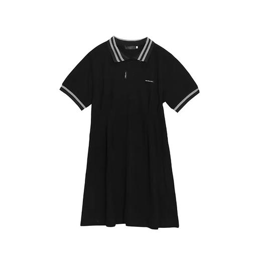 【诗铭洛可】XC7774T恤裙翻领拼色条纹领POLO连衣裙B18-2 商品图2