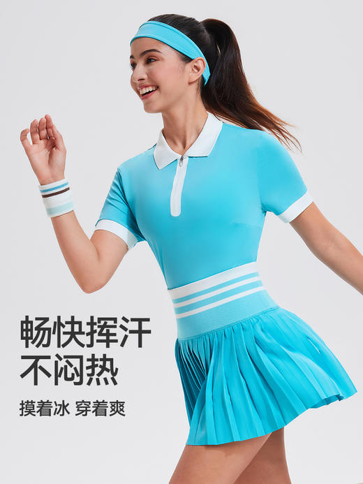 【2025上新】科里芙POLO翻领修身短袖高尔夫球服T恤显瘦透气高级感休闲健身衣 商品图3