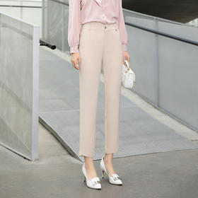 女裤夏季款高端天丝面料休闲小直筒裤   AC-3T1203