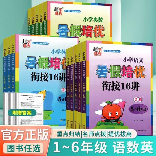 超能学典小学语文暑假培优小学英语暑假培奥数暑假培优优衔接16讲小学奥数暑假培优16讲12345年级暑假作业任选 商品图0