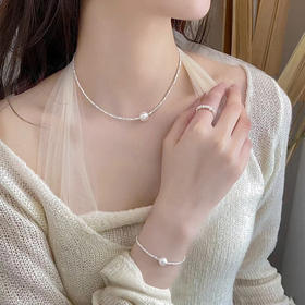 【福利抢先购】BAOFANDI宝梵迪 施华洛世奇极光满天星辰碎银子珍珠项链+手链【礼袋+礼盒+保养卡+证书】