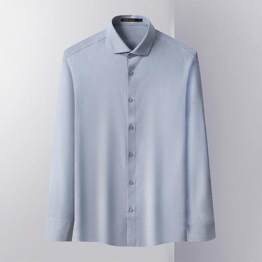 【莫代尔+羊毛】罗蒙春秋高品质长袖衬衫男士商务通勤职业正装微弹力高端衬衣 商品图6