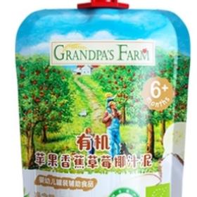 爷爷的农场有机苹果香蕉草莓椰汁泥85g