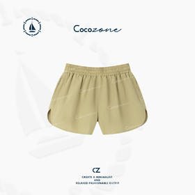 COCO ZONE 刘一一 黑标系列 老钱户外风松紧腰短裤CD2A0471