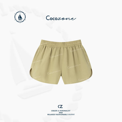 COCO ZONE 刘一一 黑标系列 老钱户外风松紧腰短裤CD2A0471 商品图0