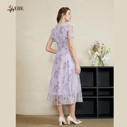 司歌蕾丝刺绣仙气短袖收腰连衣裙A911074X 商品图3