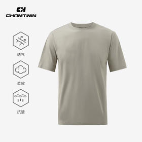 COOLMAX呼吸T恤圆领T恤短袖T恤男 吸湿排汗透气柔软抗皱 户外运动跑步登山徒步 CHF152041