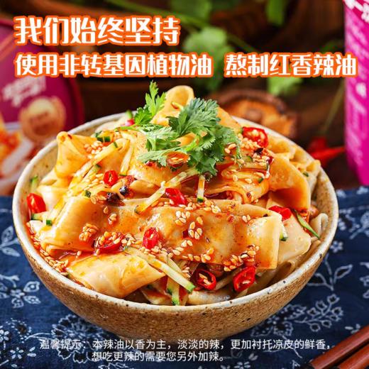素食麻酱红油凉皮 净素配方 香辣够爽  免煮一泡一拌5分钟开吃 商品图0