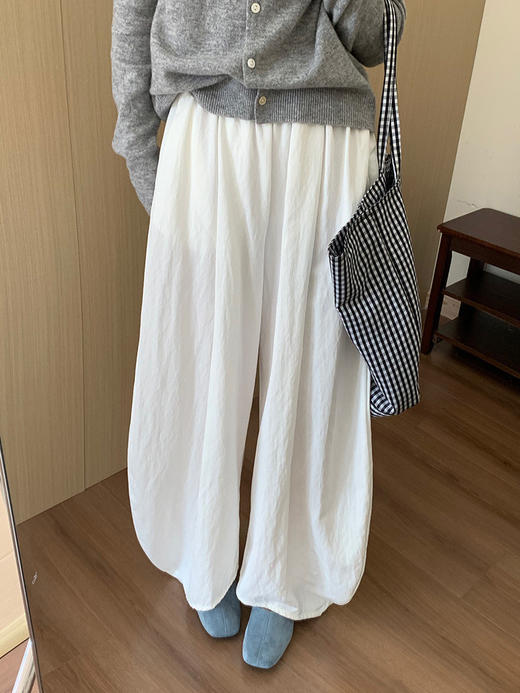 【休闲豆荚裤】夏季新款 高腰宽松显瘦阔腿遛弯裤垂感百搭奶奶裤 商品图4