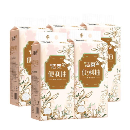 洁柔 悬挂式便利抽纸3层300抽*5提(新老款式随机) BGRXC05T 商品图0