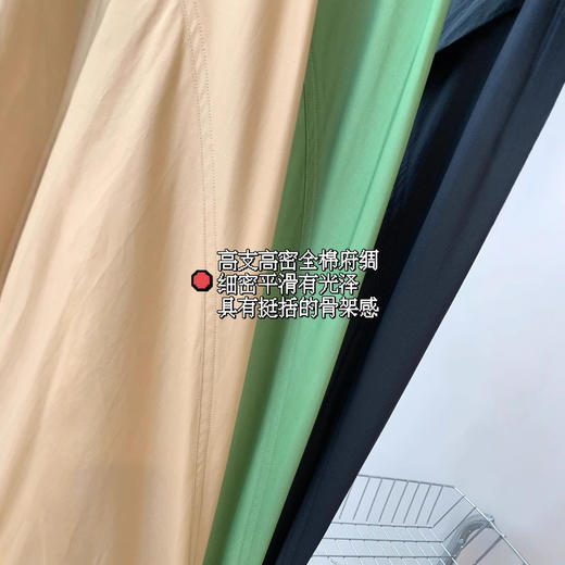 立体剪裁！2025高支高密全棉府绸圆领小飞袖腰带大裙摆连衣裙！ 商品图3