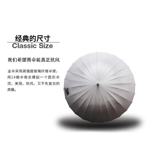 夏洛克 24骨直骨自动抗风男士经典伞 商品图2