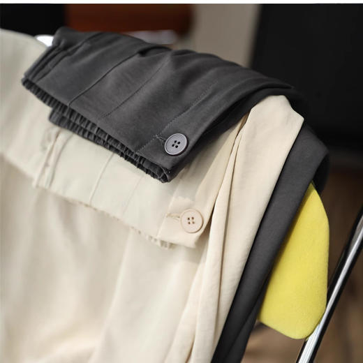 【三伏天不热！很薄！又软又垂】2025超凉爽休闲直筒裤高腰遮胯显瘦宽松阔腿西裤女夏裤！ 商品图2