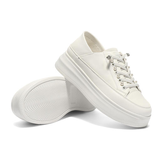 【云粉节】BF楼 森达小白鞋2025秋季新款简约厚底舒适运动休闲鞋XQD01吊牌价799活动价399 商品图2