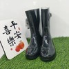 4号款新款夏季雨靴 又轻又软中筒黑色橡胶雨鞋瘦筒靴中靴黑色中筒靴 商品缩略图0
