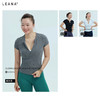 LEANA丽娜休闲运动半拉链短袖收腰透气运动休闲短袖不含胸垫LN52015 商品缩略图4