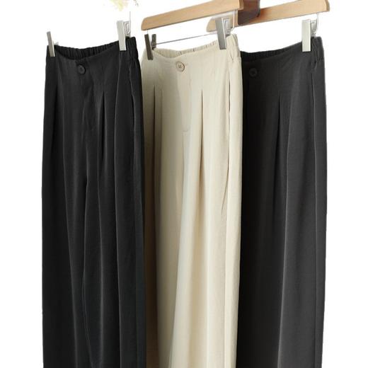 【三伏天不热！很薄！又软又垂】2025超凉爽休闲直筒裤高腰遮胯显瘦宽松阔腿西裤女夏裤！ 商品图4