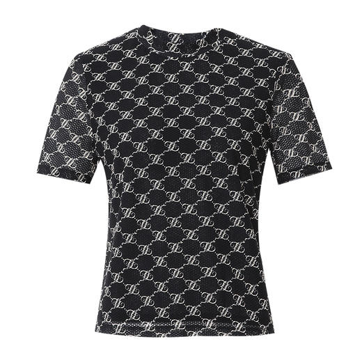 EITIE爱特爱春新款温柔气质修身显瘦通勤印花针织上衣7702401 商品图5