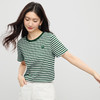 【周四狂欢价】熙世界黑白条纹t恤女短袖2025夏季新款休闲爱心刺绣圆领正肩上衣 商品缩略图4