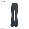 夏季款韩版后松紧腰轻国风脚口开叉拼接缎面印花微喇叭裤    AC-5K7218 商品缩略图1