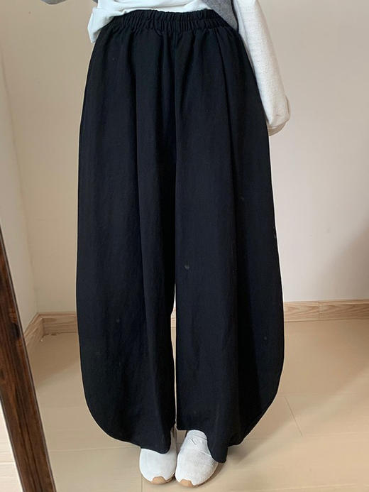 【休闲豆荚裤】夏季新款 高腰宽松显瘦阔腿遛弯裤垂感百搭奶奶裤 商品图2