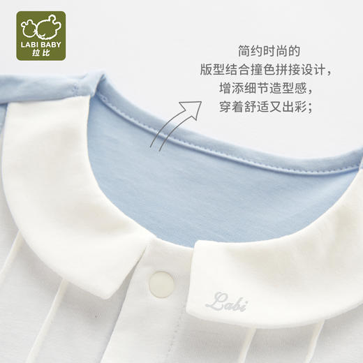 拉比-童衣类（夏）I5精致全开连体短袖衣玫瑰红059 商品图1