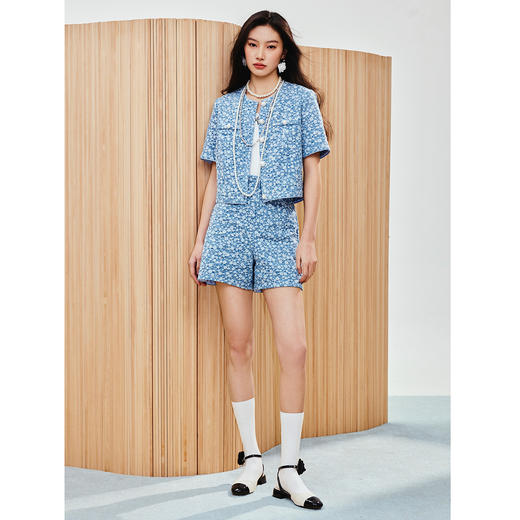 精致日常水洗浅牛仔蓝外套高级气质感罩衫2025春季(货号:MS86JA024B1002) 商品图1