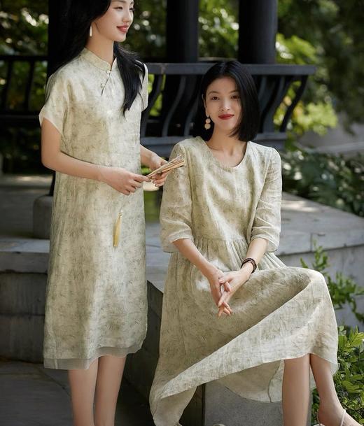 【MAX.GLOREA绿色竹叶系列】苎麻面料「文艺氛围感」 商品图0