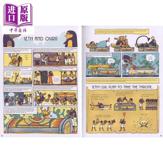【中商原版】趣味漫画故事集 古埃及神话 Myths Mummies and Magic in Ancient Egypt 英文原版 神话故事儿童读物 进口童书 商品图2