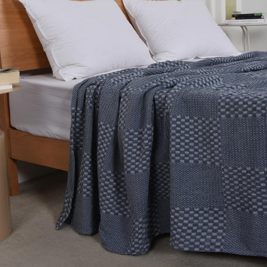 居家必备纯棉砂洗棋盘格休闲毯柔软亲肤四季可用 商品图7