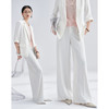 UPF50+防晒凉感西裤 米思阳夏季新款气质通勤高级感白色西装裤高腰垂感显瘦直筒裤3205 商品缩略图3