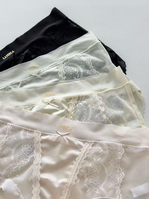 Laperla纯欲风蝴蝶结蕾丝性感内裤 超薄透气款（一合4条装）均码85 ~135可穿 商品图5