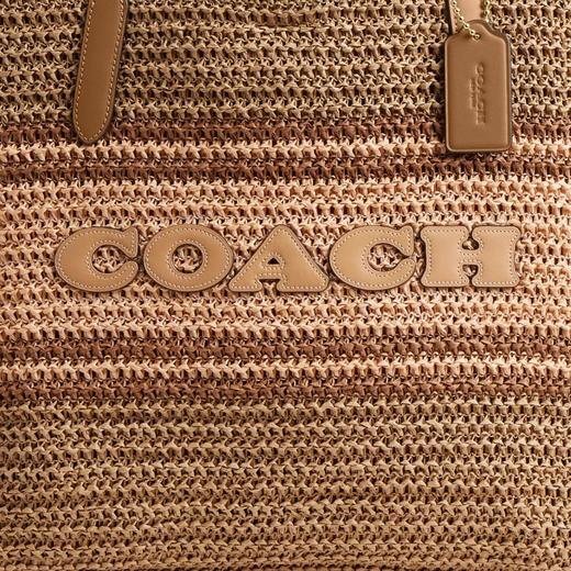 Coach 新款草编敞口托特包 商品图3