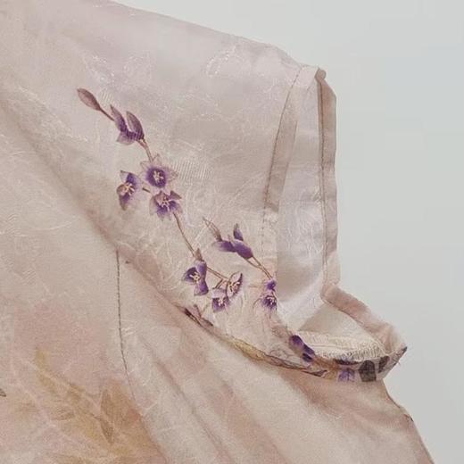 VIVIAN LIU薇薇安刘C2534101  盘扣背拉链花卉印花短袖旗袍连衣裙 商品图2