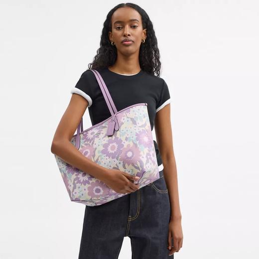 Coach 新款花朵印花敞口托特包 商品图1