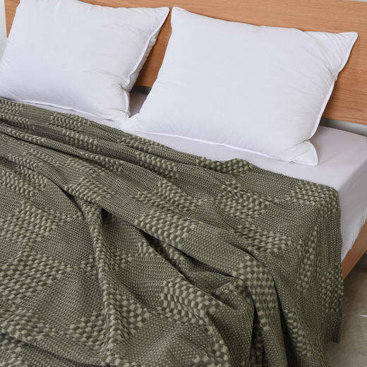 居家必备纯棉砂洗棋盘格休闲毯柔软亲肤四季可用 商品图3