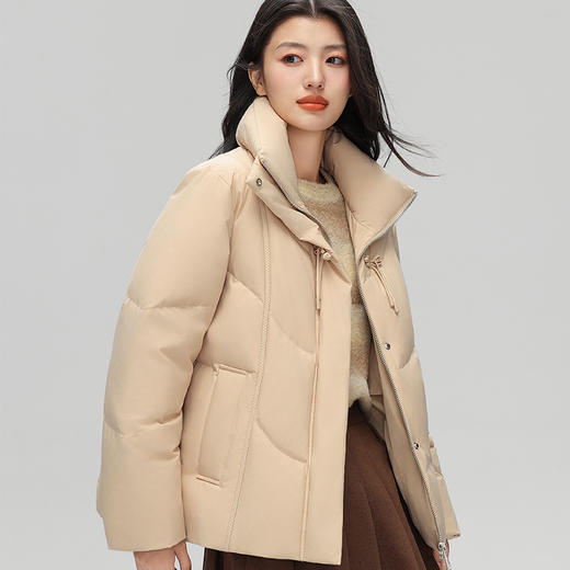 丰讯 新中式盘扣羽绒服女短款冬季甜美立领保暖外套 FXYL6880 商品图2