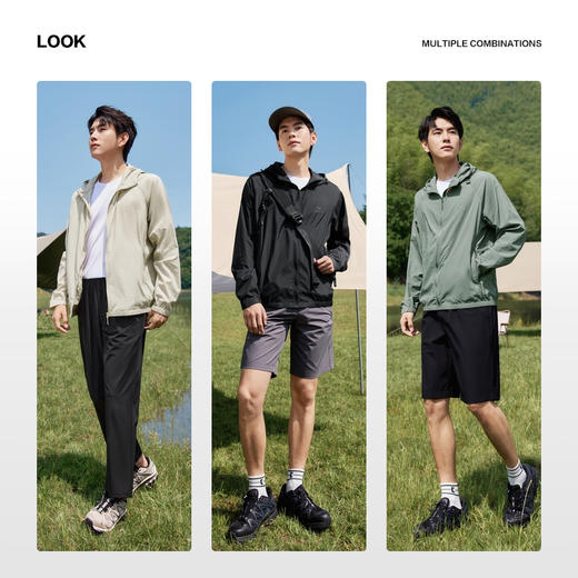 【抗紫外线50+】柒牌户外休闲服男夏季新款轻薄舒适男士连帽外套130K70010 商品图2