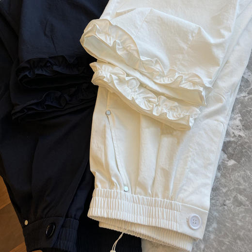 【细节满满 美到心巴上】2025夏日氛围感神裤户外防晒宽松显瘦花边直筒休闲裤 商品图0