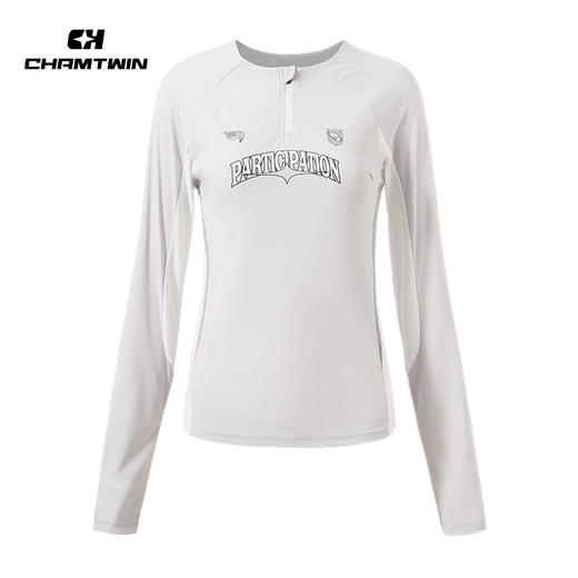 弹力珠地纹骑行运动长袖T恤骑行T恤女 户外运动 CHF152092 商品图1