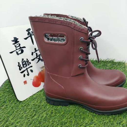 24号款绑带雨靴中筒日系好看雨鞋防水耐磨橡胶防滑加厚加绒胶雨鞋 商品图3